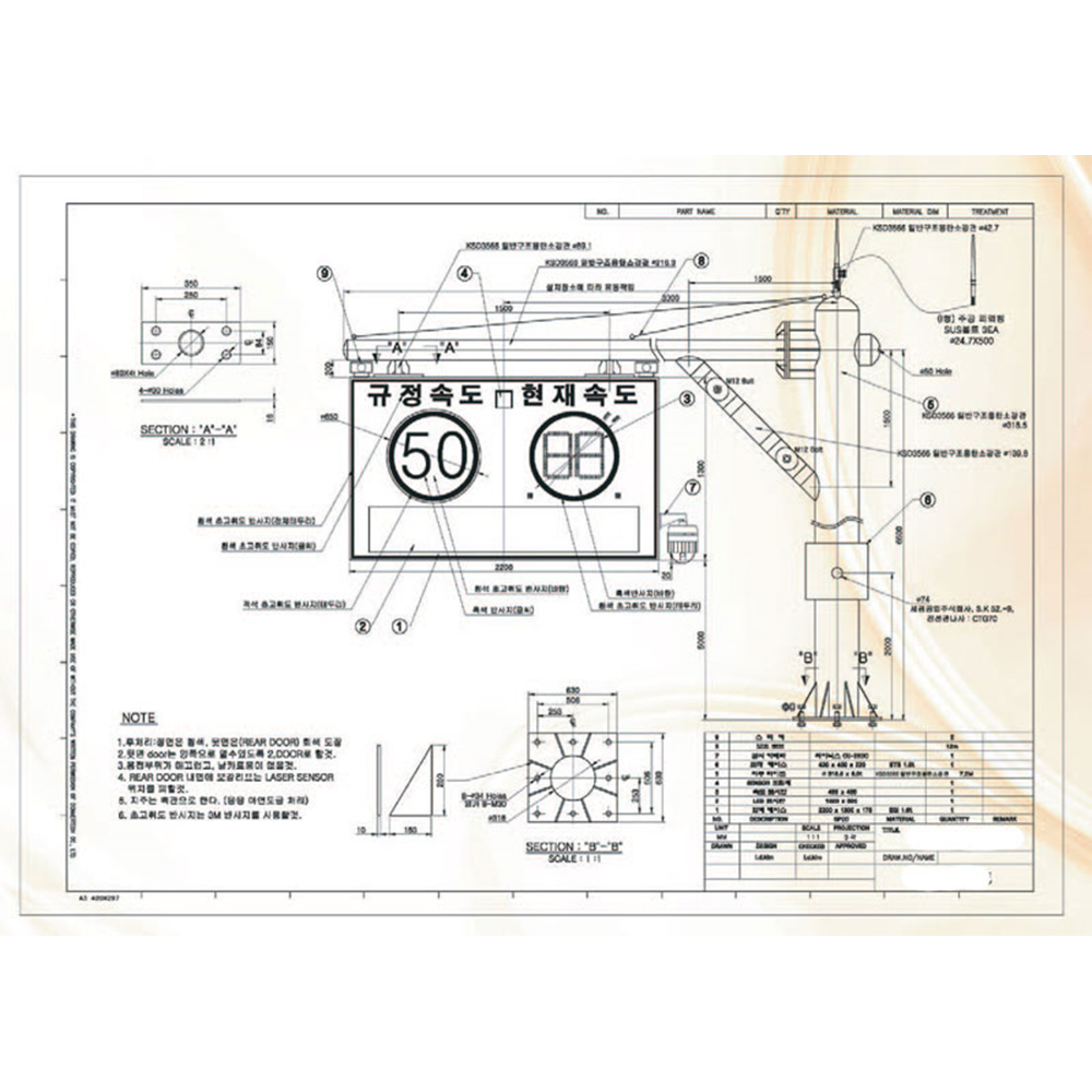 LED laser speed limit