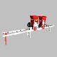 full image Scattering and soil bedding chain roller type sower for motor 