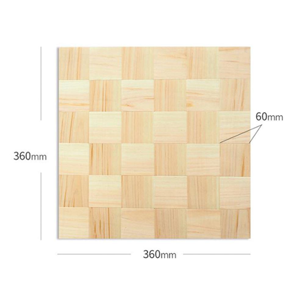 D.I.Y Home Decor Soundproof Heat Insulation Natural Cork Retinispora Mosaic Wallpaper Made in Korea