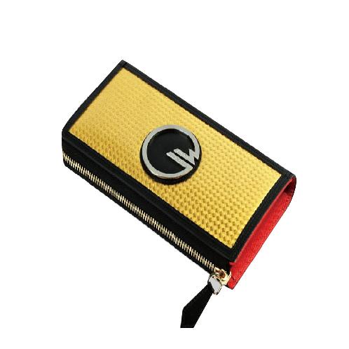 Purity Gold plate/leather  Zip your wallet