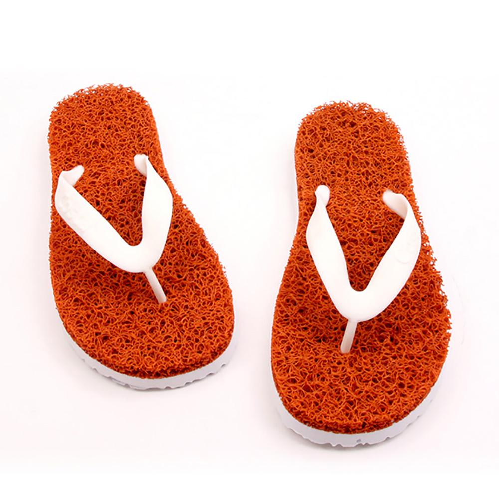 Costa Coil Beach Sandal Women's Men's Summer Casual Flip Flop Slipper Made of PVC Coil Mat - Orange