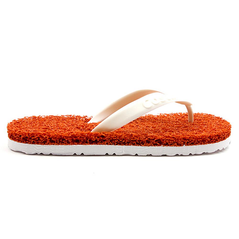 Costa Coil Beach Sandal Women's Men's Summer Casual Flip Flop Slipper Made of PVC Coil Mat - Orange