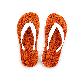 detail image4 Costa Coil Beach Sandal Women's Men's Summer Casual Flip Flop Slipper Made of PVC Coil Mat - Orange