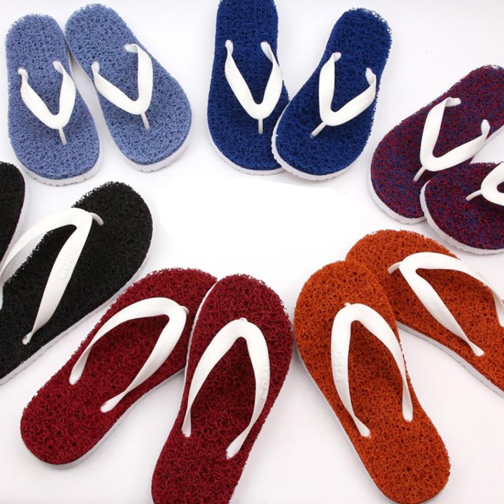 Costa Coil Beach Sandal Women's Men's Summer Casual Flip Flop Slipper Made of PVC Coil Mat - Orange