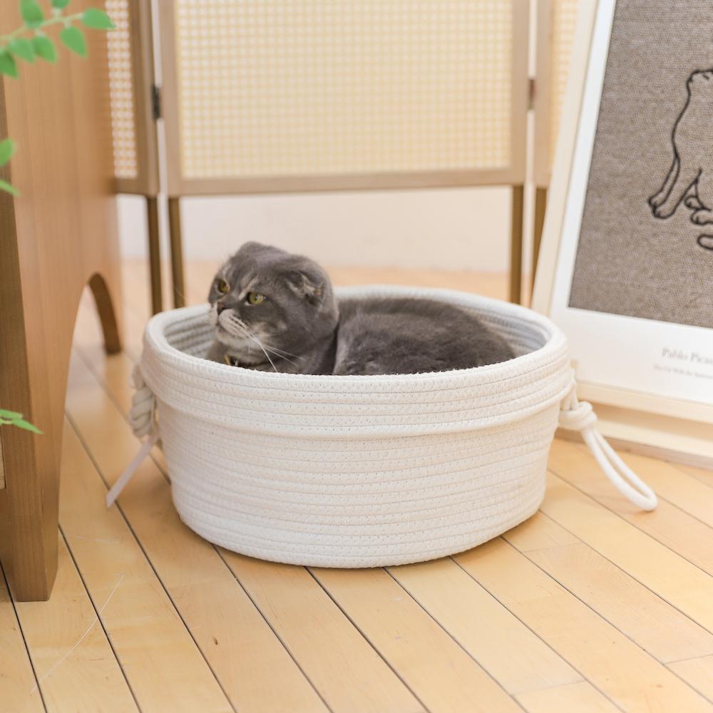 White cotton Basket