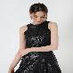 detail image2 Korean knit shinny animal pattern mini dress ( EM-007 )