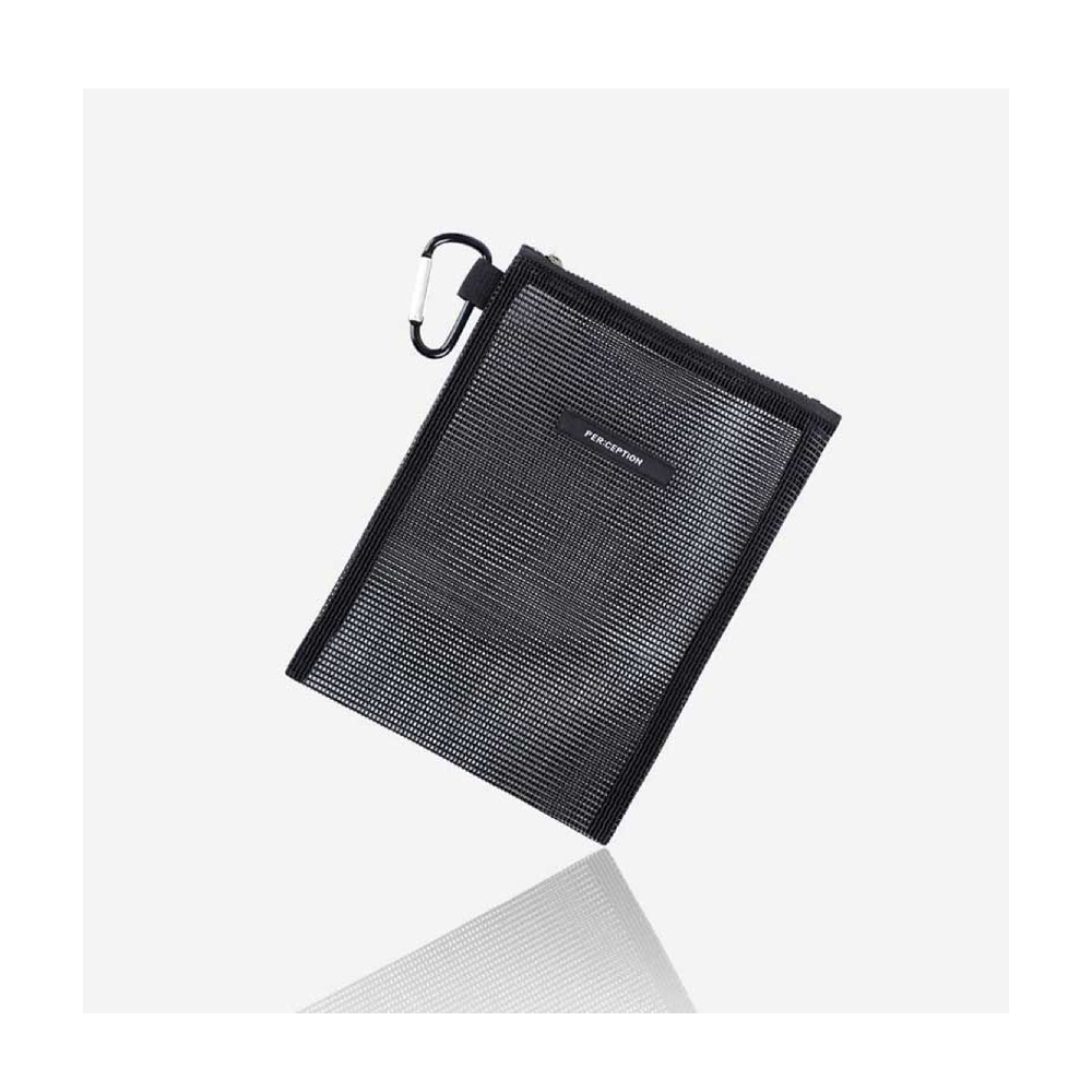 Men Travel Kit Mesh Toiletry Pouch Supplier | PER:CEPTION (PERCEPTION) - Karabiner Pouch