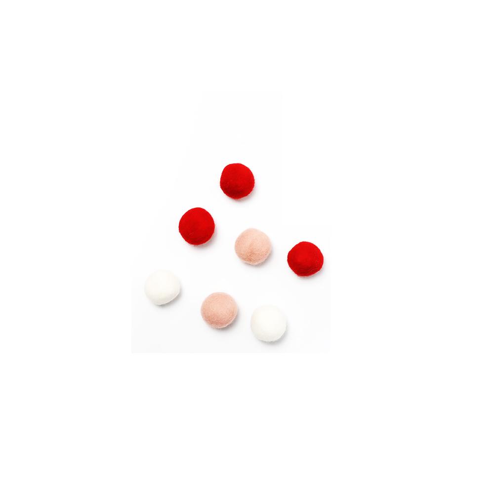 6 wool balls(pink)