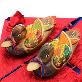 detail image1 Handcrafted Wooden Woodworking mandarin duck Duck wild goose A Set