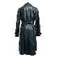 detail image1 Single-breasted Trench Coat (FAKE LEATHER OPEN COLLAR BBY)
