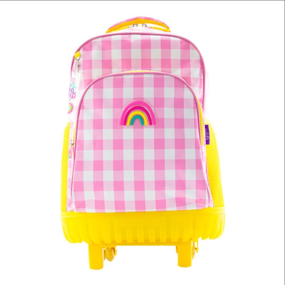 oddbi Happy Check LED Trolley Bag - gray