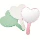 full image ST-393 Heart Hand Mirror mint