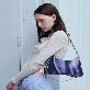 detail image2 Painting bag - Gray blue, Aurora purple