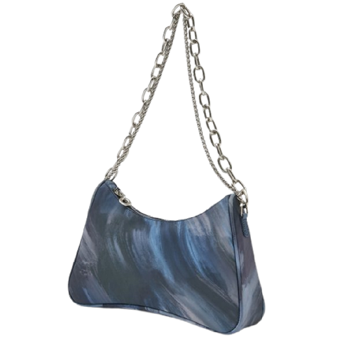 Painting bag - Gray blue, Aurora purple