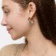 detail image4 Solar Circle Sapphire Earrings ( S925 )