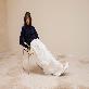 detail image5 Premium pure cashmere100 cable knitting roundneck pullover - My lady navy