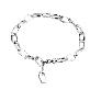 full image Surgical steel simple oval link chain, one-size-fits-all layering layered bracelet