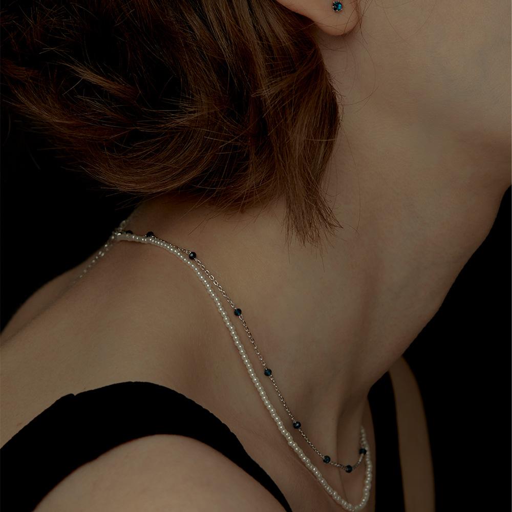 Blue d Sliver Necklace