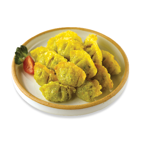 Yellow Japchae Dumplings [made of Soybean protein, tofu, seaweed calcium]
