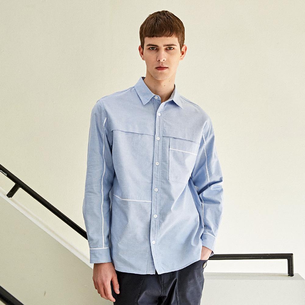 [CUSTOMUS] Chambray oxford lining triming woven shirts CXS23SWSH280