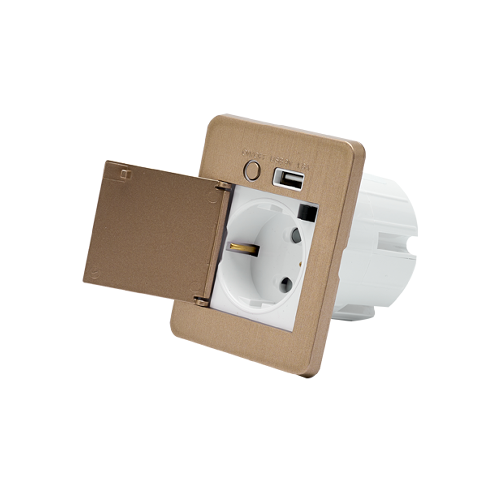 DAVCH mc05 One Port Built-in Outlet On the Bed with fast charger USB C Type Socket