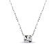 full image Korean consonant silver necklace(large/small)